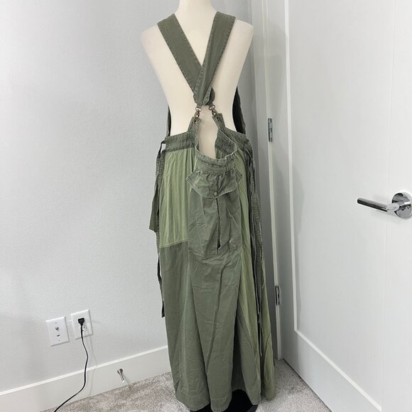 Osklen Small Olive Green Military Utility Overalls Parachute Dress - Picture 5 of 15